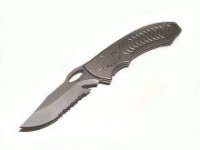 Titanium Folding Diver's Knife and Sheath