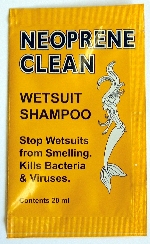 Sachets of Neoprene Clean Wetsuit Shampoo