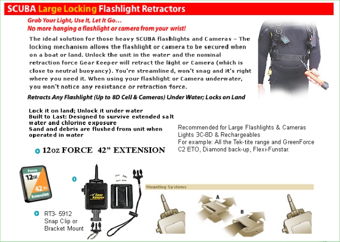 Locking Torch / Tool Retractor RT3 5912