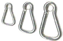 Stainless Steel Assymetric Carbine Hooks with Eye