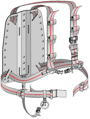 EXD® - STAINLESS-STEEL<P>Back-Pack-Harness TYP IV BP123EU-4