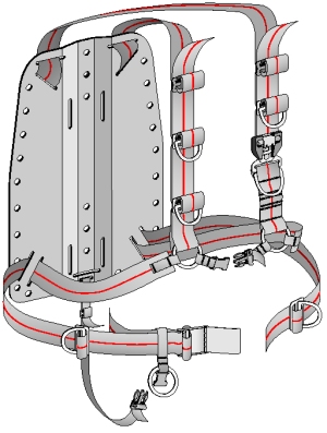 EXD® - STAINLESS-STEEL<P>Back-Pack-Harness TYP IV BP123EU-4