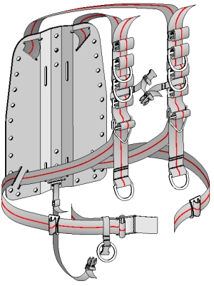 EXD® - STAINLESS-STEEL<P>Back-Pack-Harness TYP II BP123EU-2