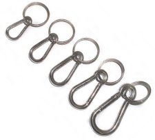 Stainless Steel Carbine Hooks with Eye and Split Ring