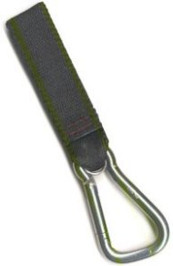 Stainless Steel 80mm Assymetric Carbine Hook on Webbing