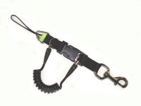 Heavy Duty Detach Coiled Lanyard - 115mm Boltsnap and 4mm Delta Quick Link