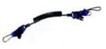 LC-330 DETACH COILED LANYARD<P>WITH STAINLESS STEEL <P>60MMCARBINE HOOK