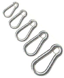 Stainless Steel Carbine Hooks with Eye