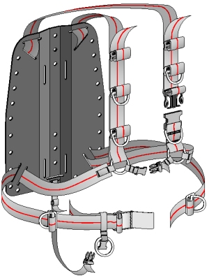 EXD® - ULTRA-LIGHT<P>Back-Pack-Harness-System TYP I BP120EU-1