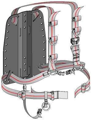 EXD® - ULTRA-LIGHT<P>Back-Pack-Harness-System TYP IV BP120EU-4